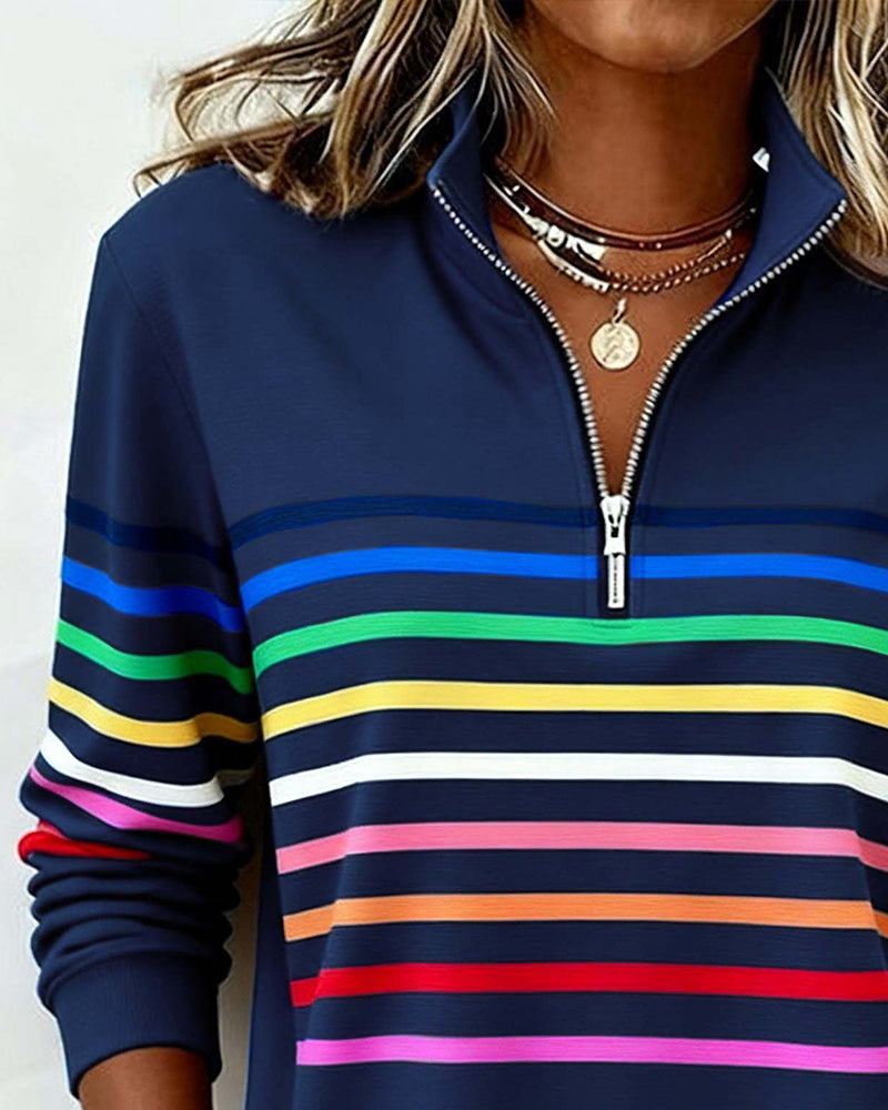 Marie | Maglione Casual a Righe Colorate
