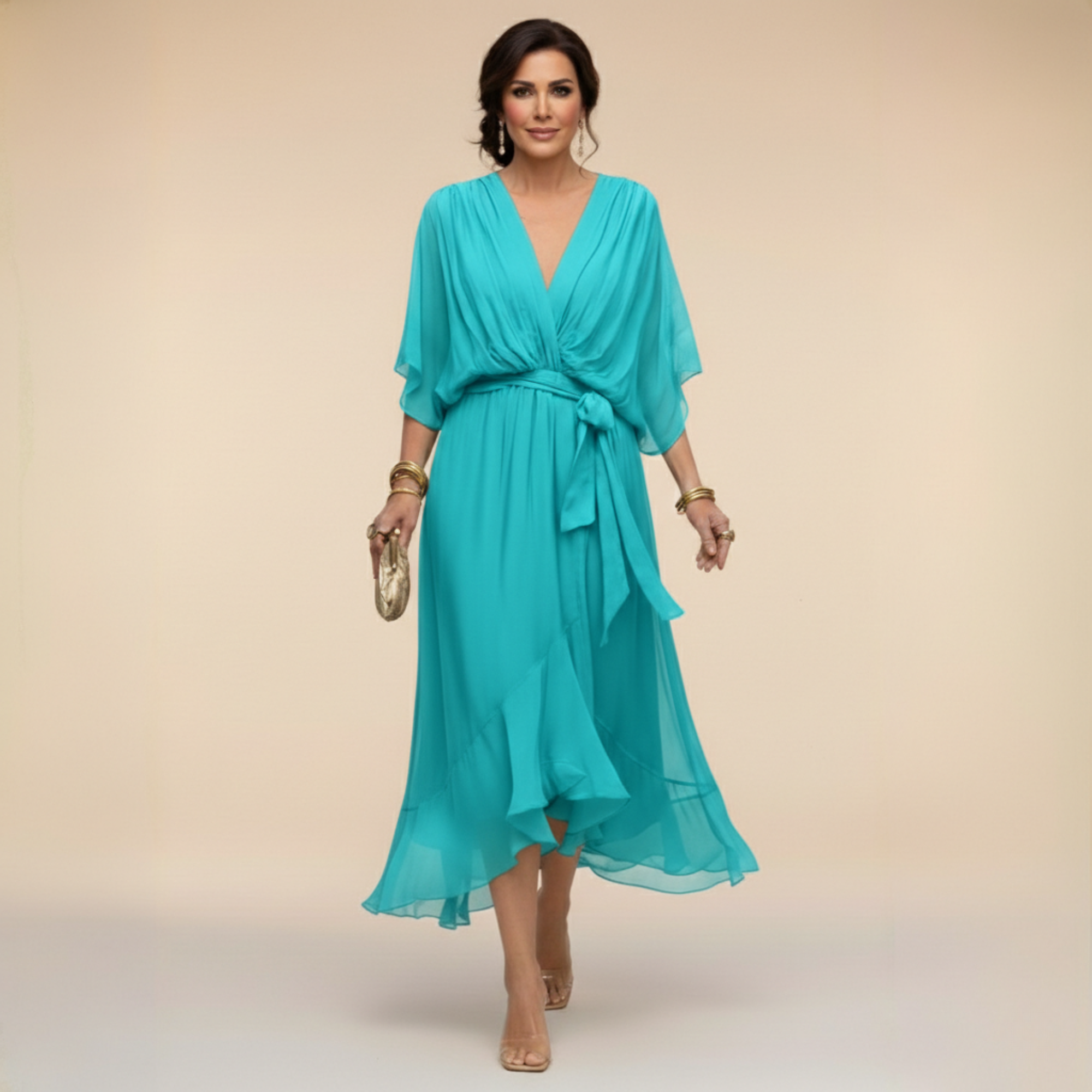 Bella - Abito Midi con Scollo a V