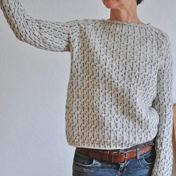 Viviana - Maglione grigio chic con collo a stivale