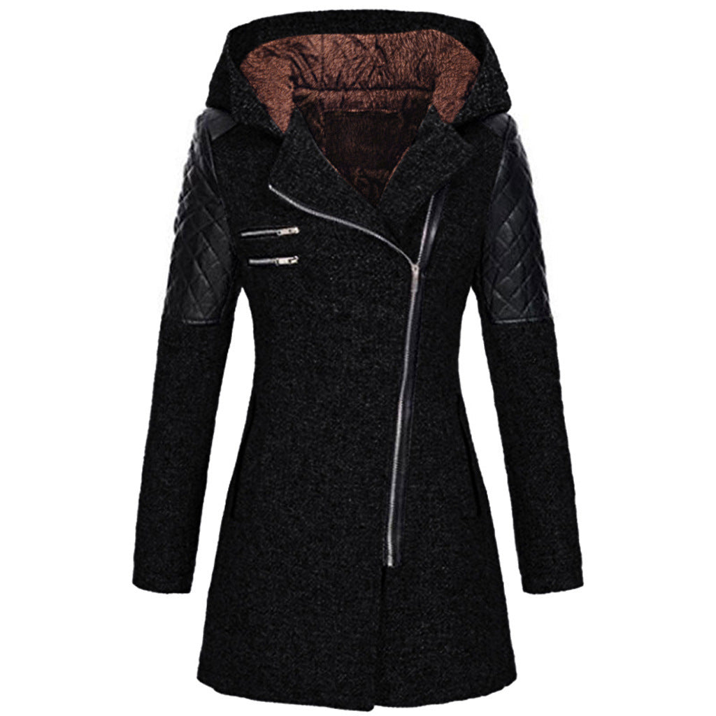 Megan - Giacca a mezza lunghezza con zip obliqua