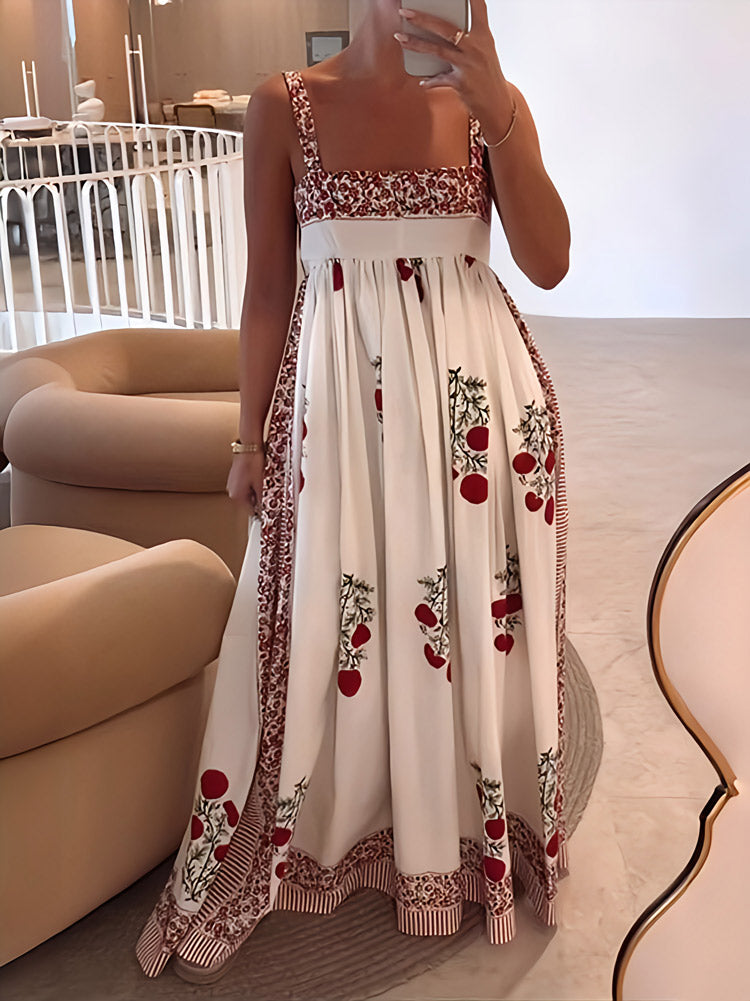 Abito maxi con fiori