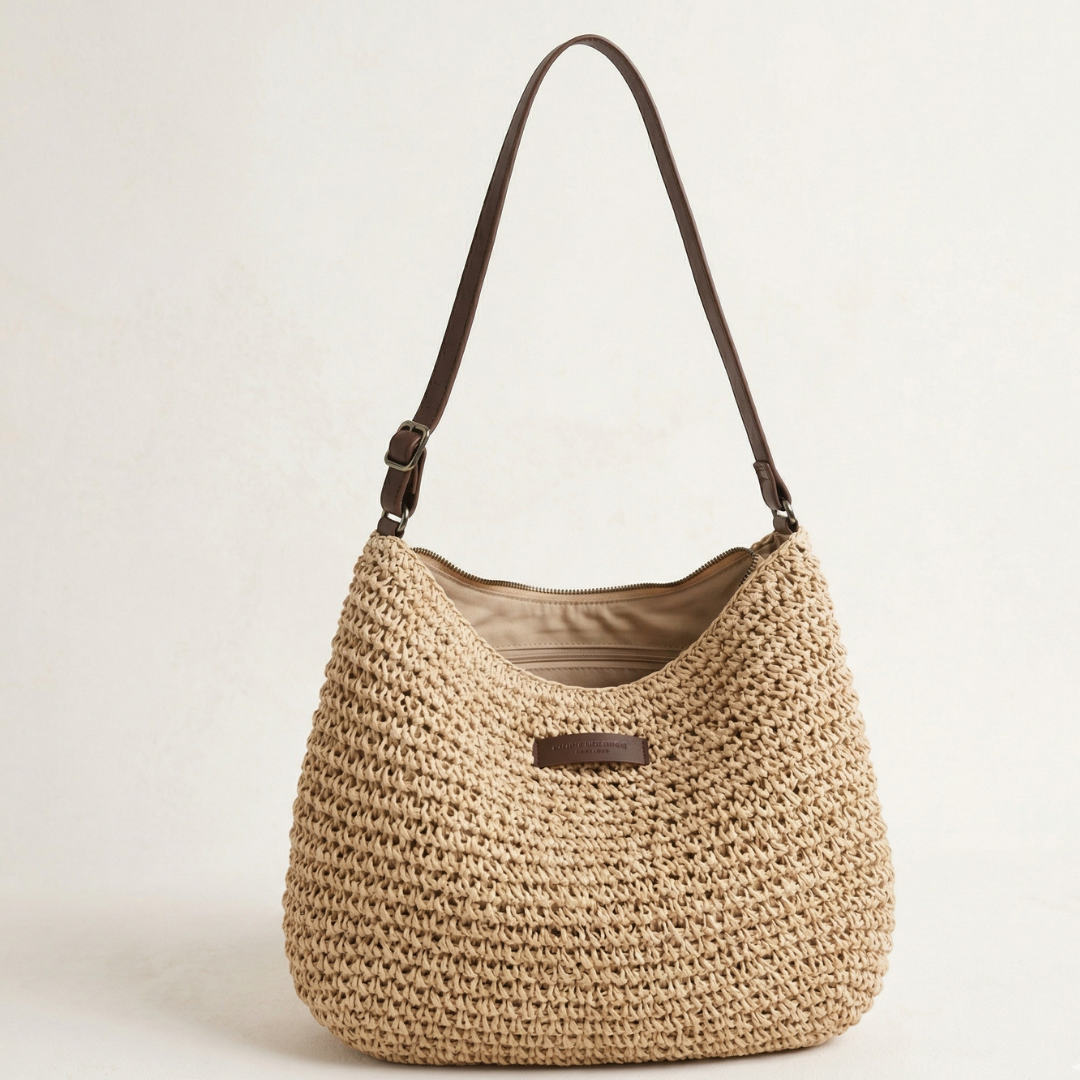 Cinzia | Borsa Intrecciata Elegante - Sabbia