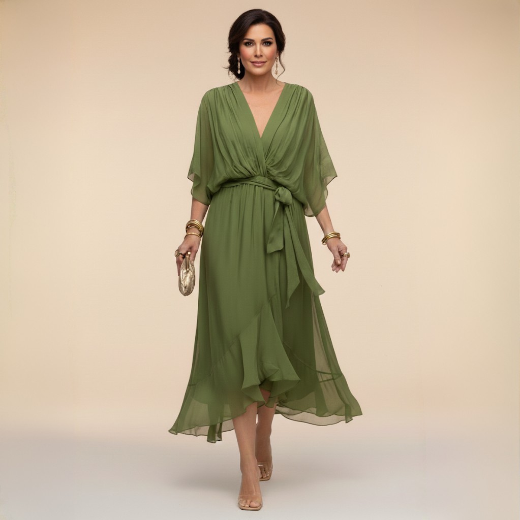 Bella - Abito Midi con Scollo a V