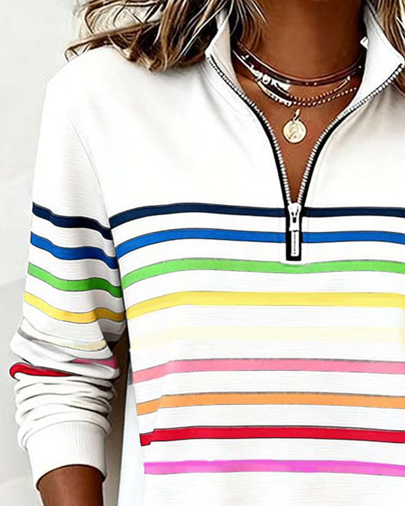 Marie | Maglione Casual a Righe Colorate