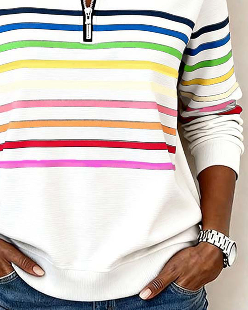 Marie | Maglione Casual a Righe Colorate