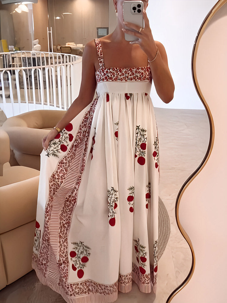 Abito maxi con fiori