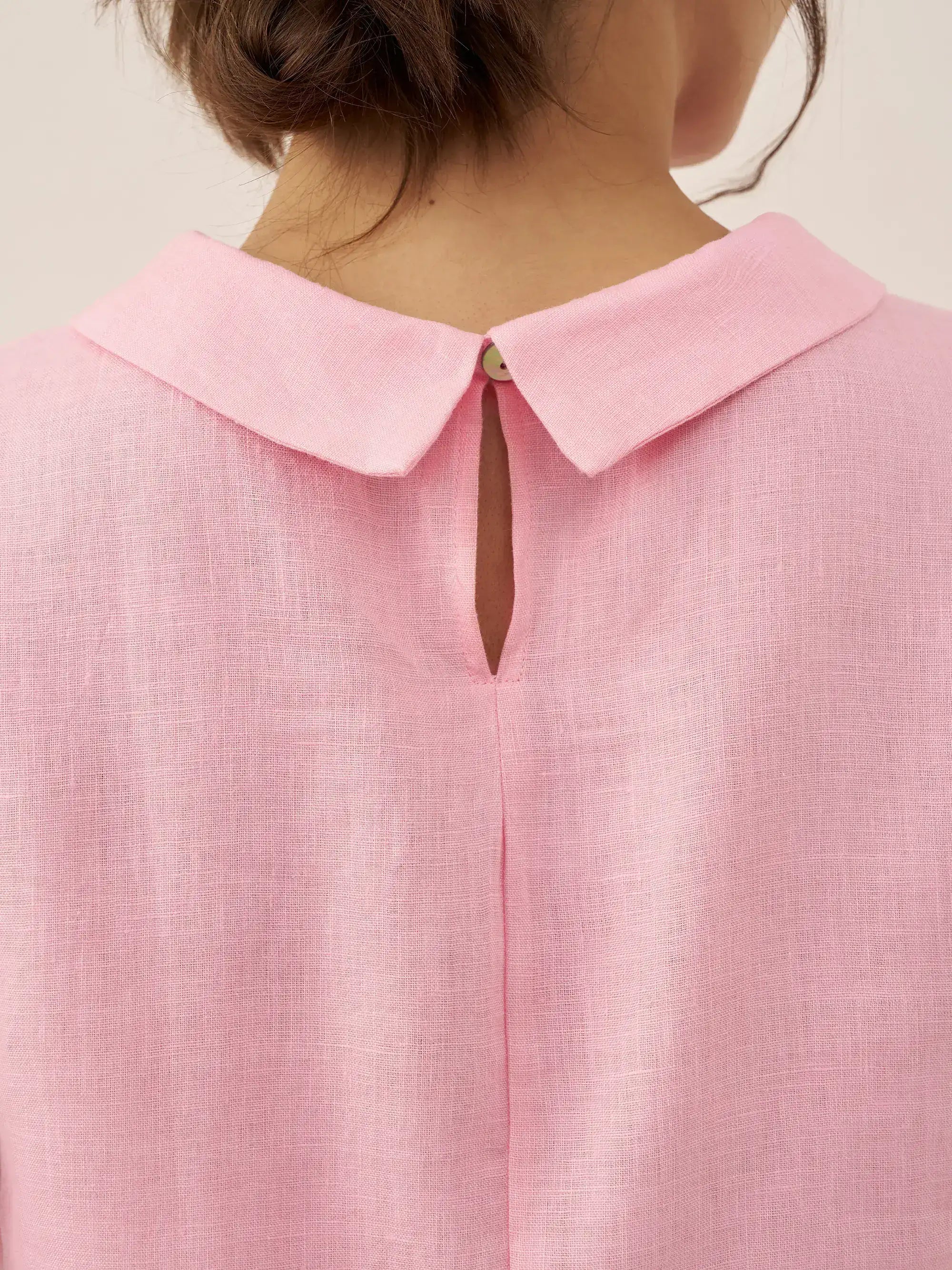 Alveno | Top in Lino 100% con Colletto Drappeggiato