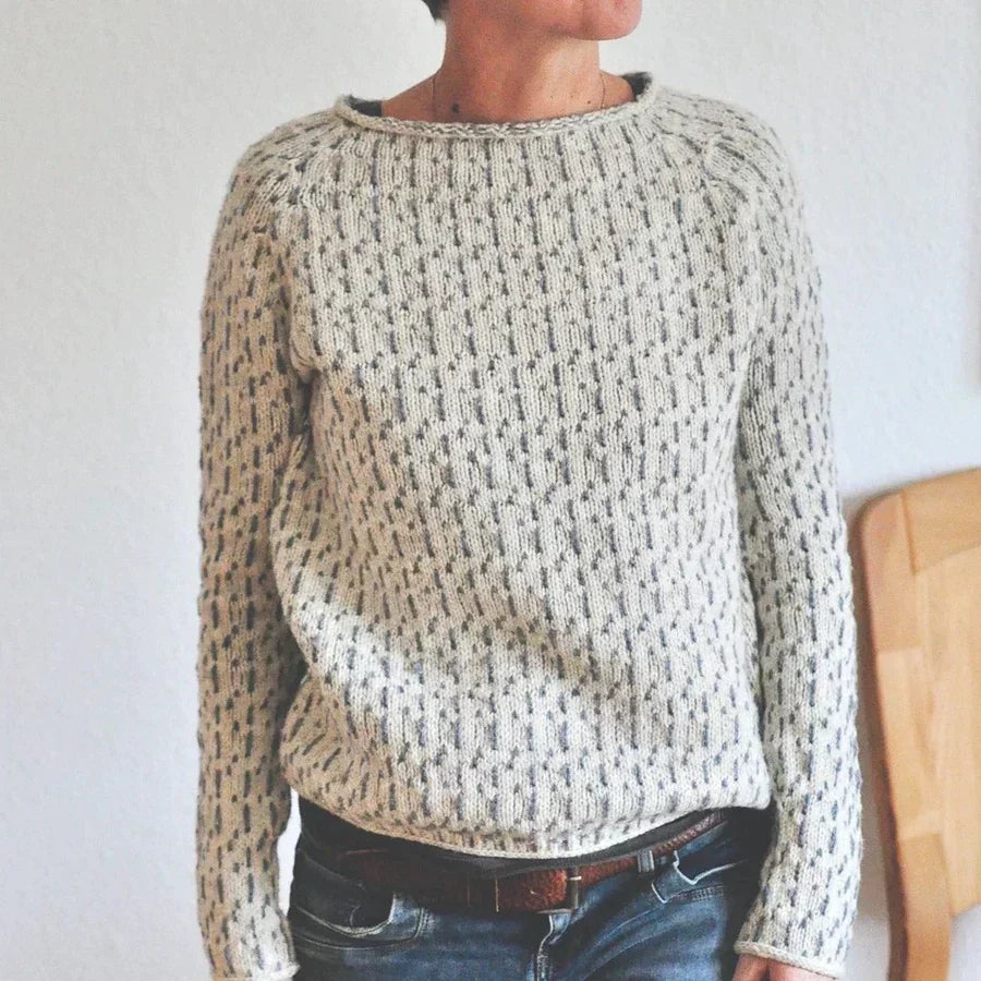 Viviana - Maglione grigio chic con collo a stivale