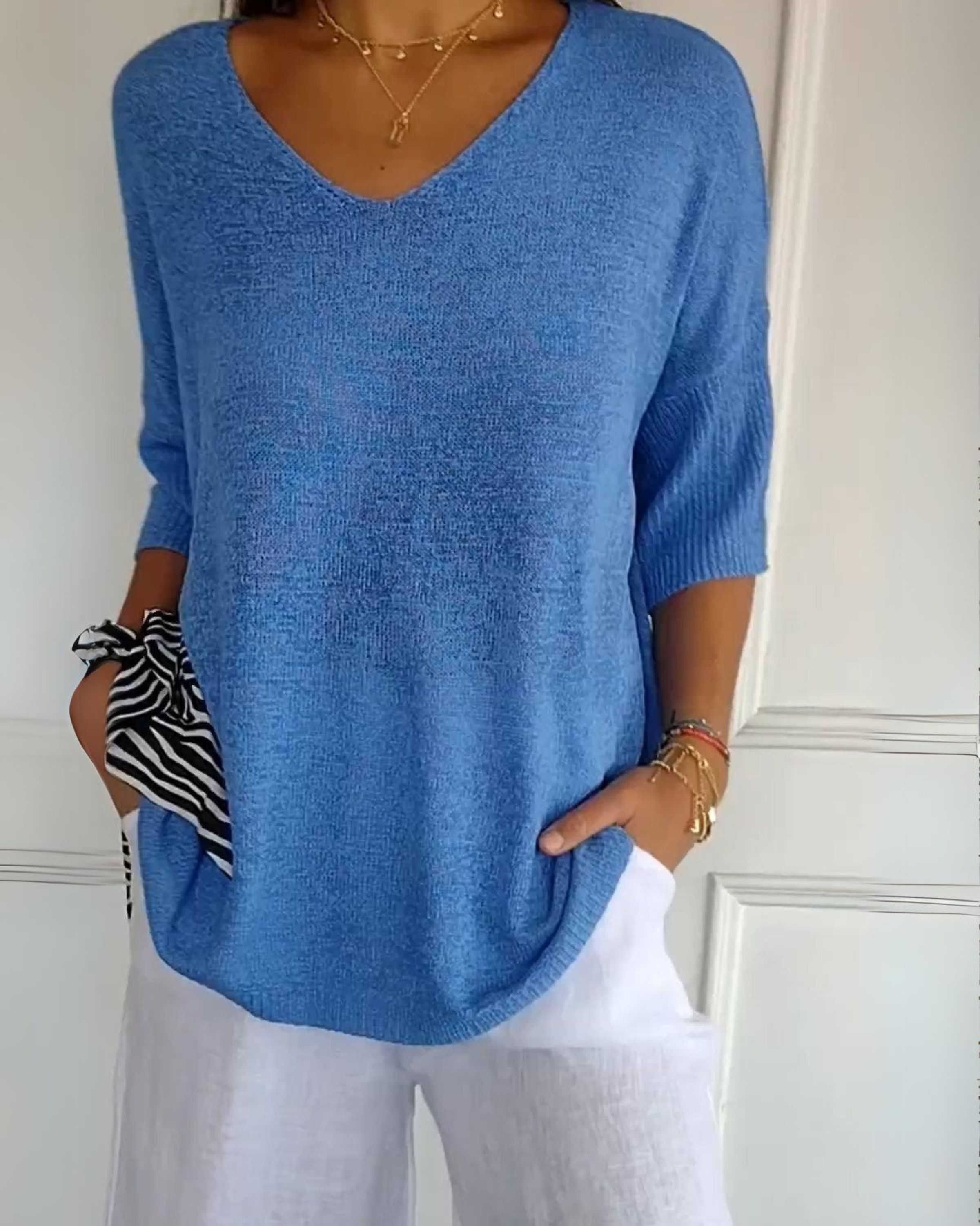 CELIA - TOP IN COTONE TRASPIRANTE