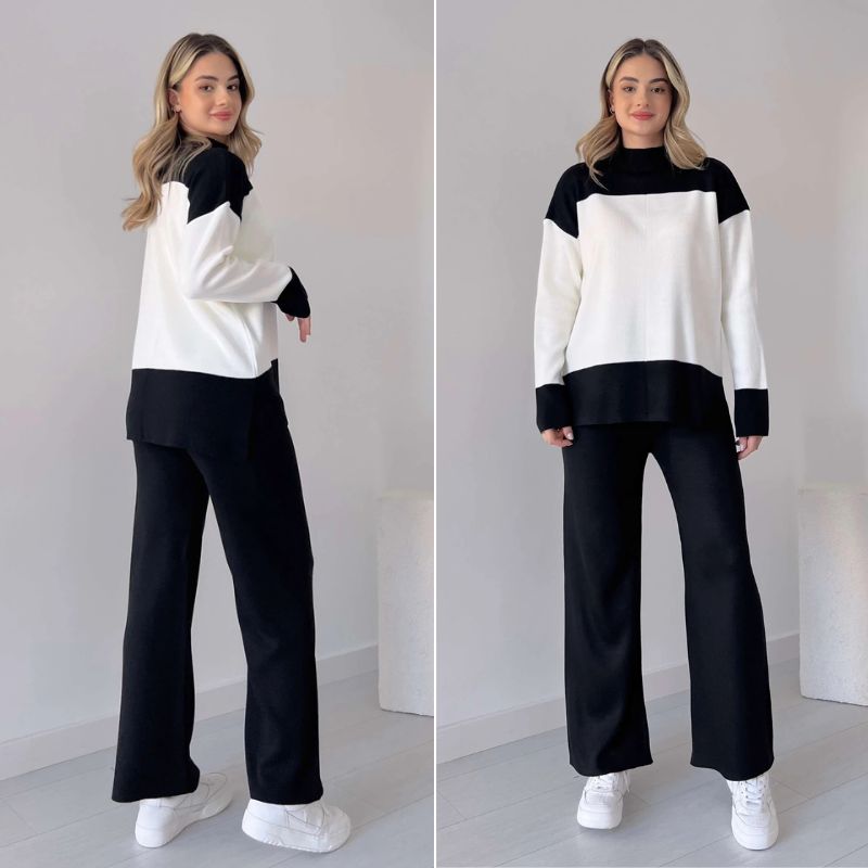 Ofelia™ | Il set felpa chic bicolore