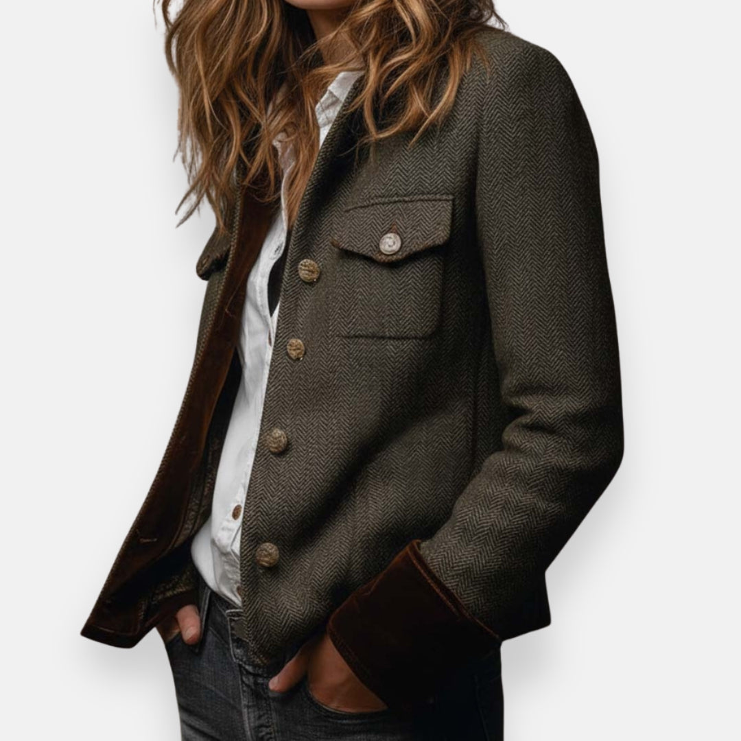 Teodolinda | Giacca in tweed spigato
