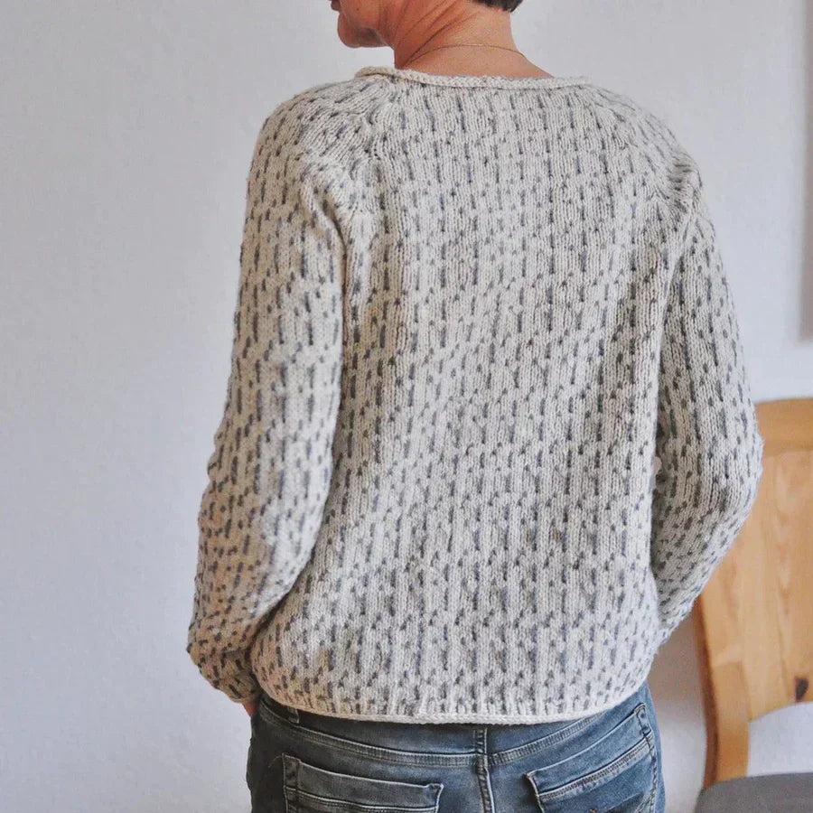 Viviana - Maglione grigio chic con collo a stivale