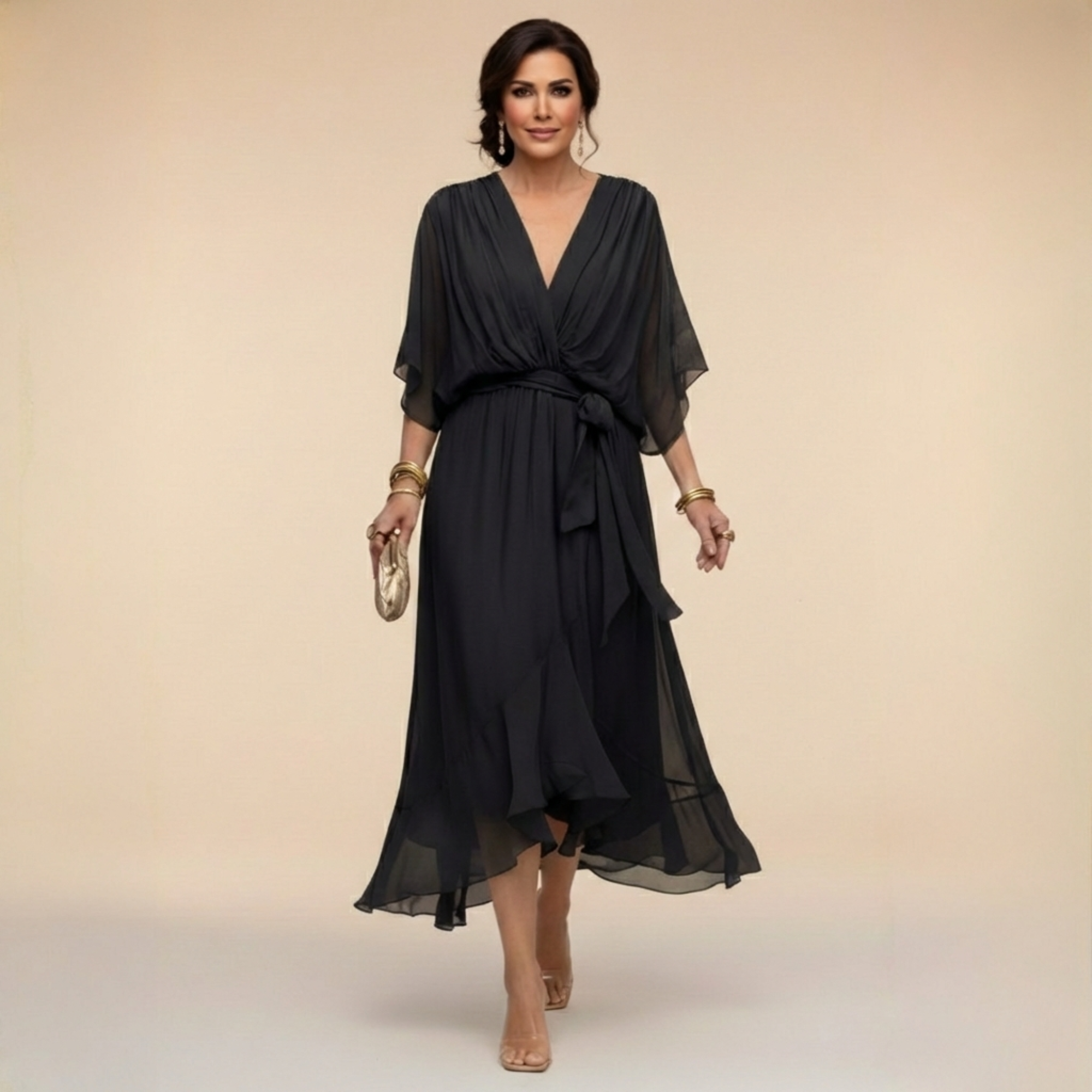 Bella - Abito Midi con Scollo a V