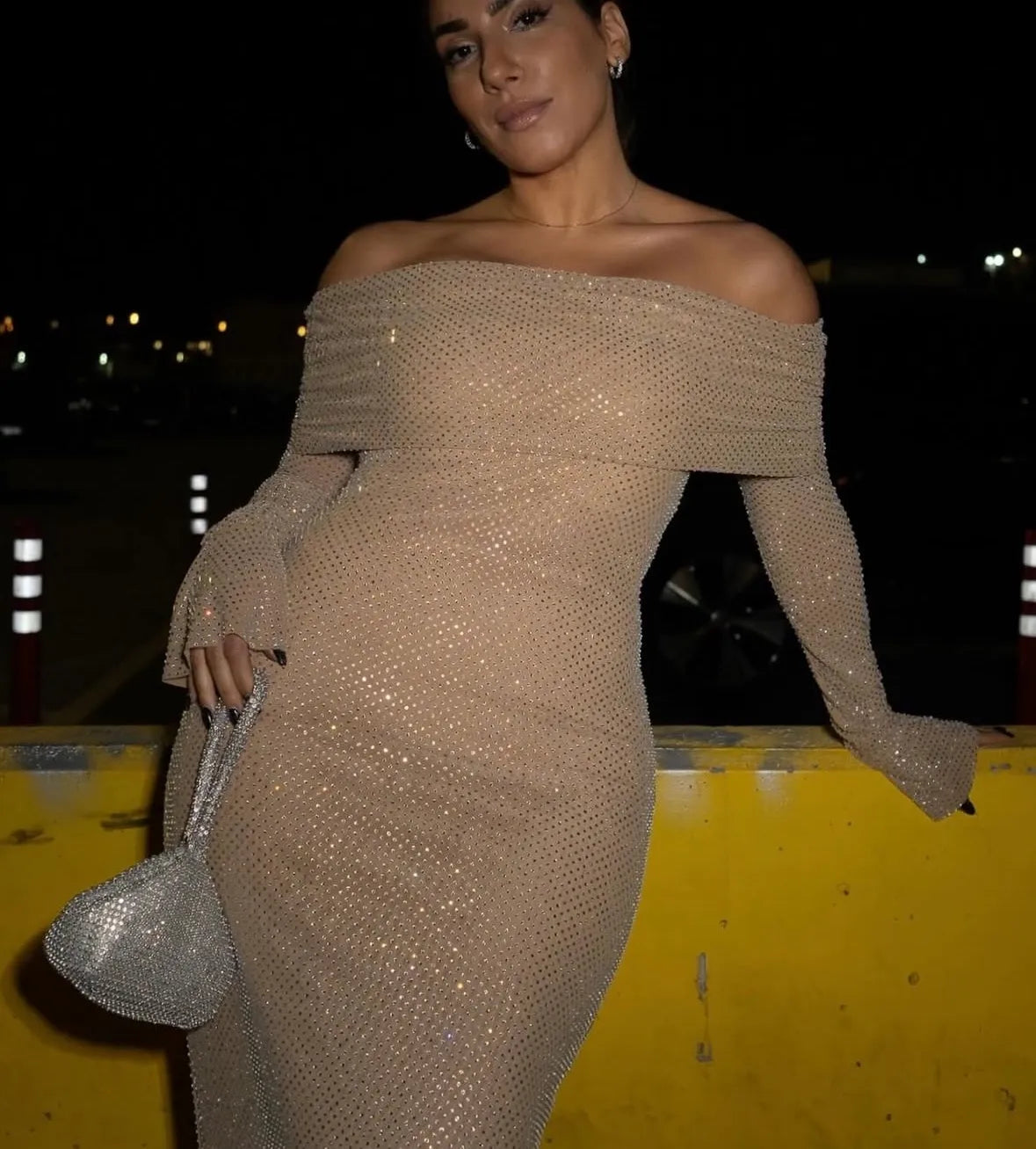 Marcella | Abito con spalline a diamante