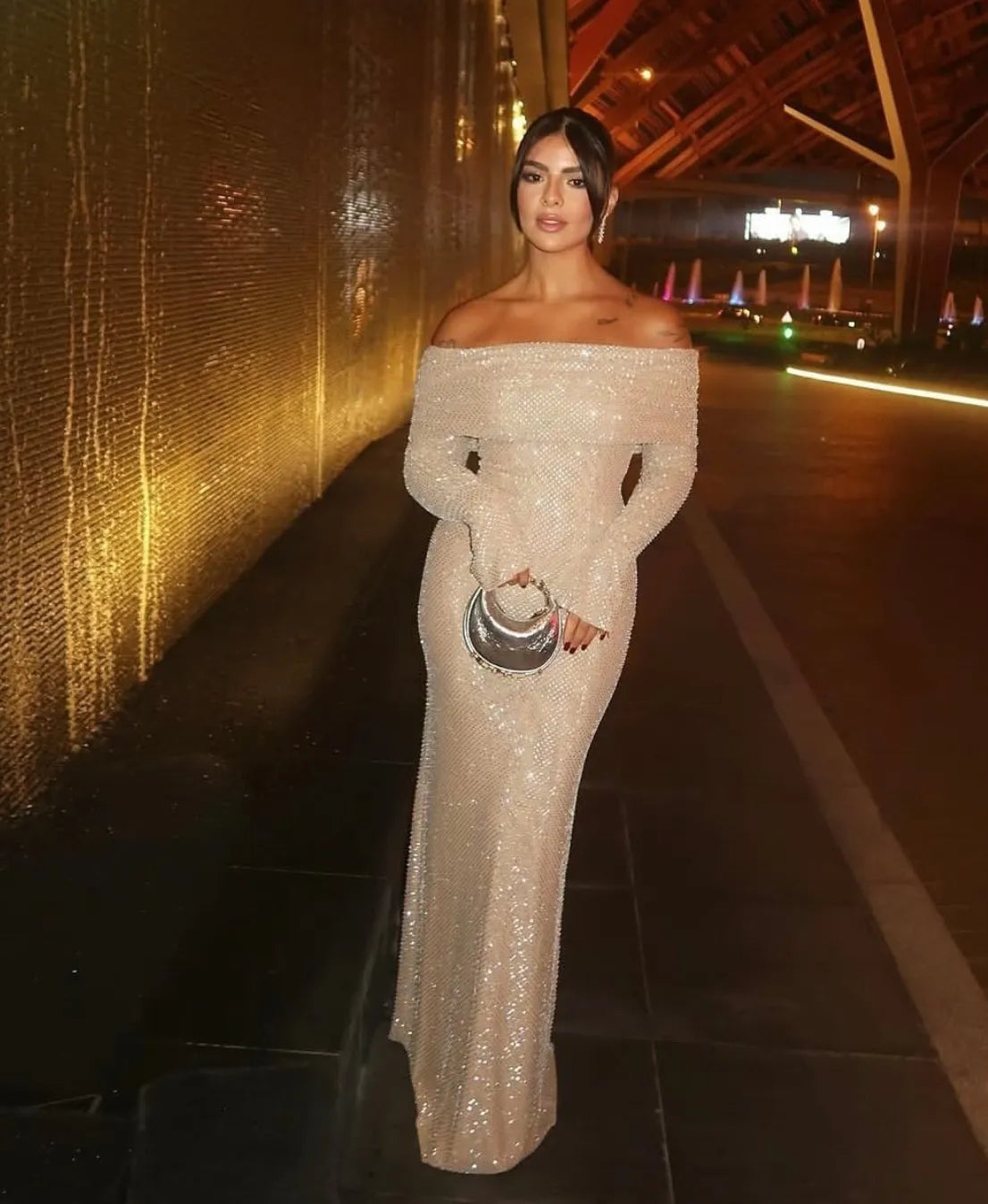 Marcella | Abito con spalline a diamante
