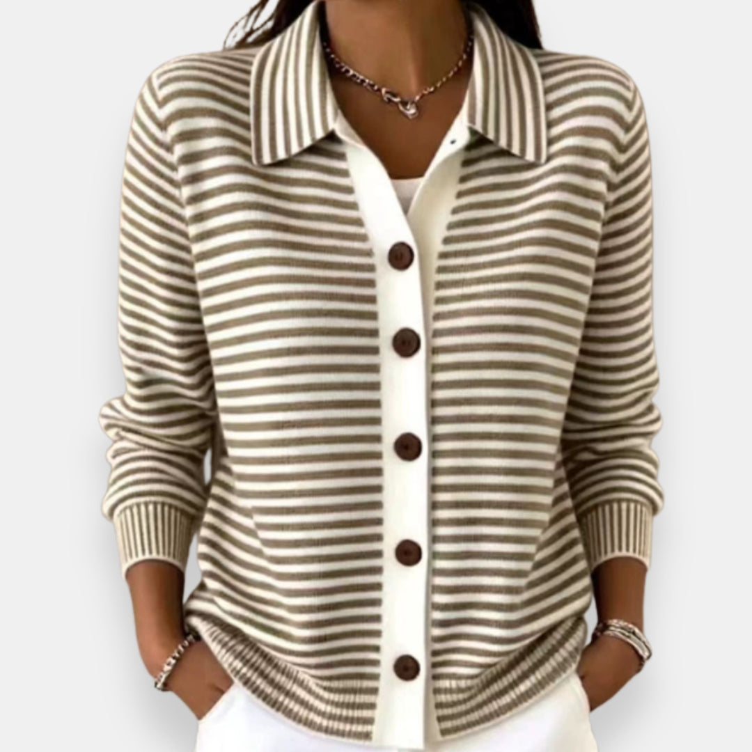 Nola | Cardigan a Righe con Bottoni