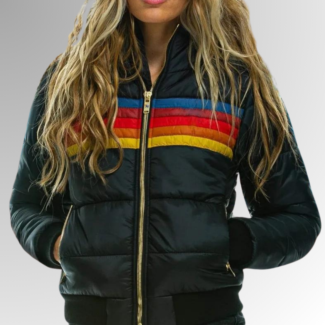 Silvana™ | Giacca casual con zip e dettagli vivaci