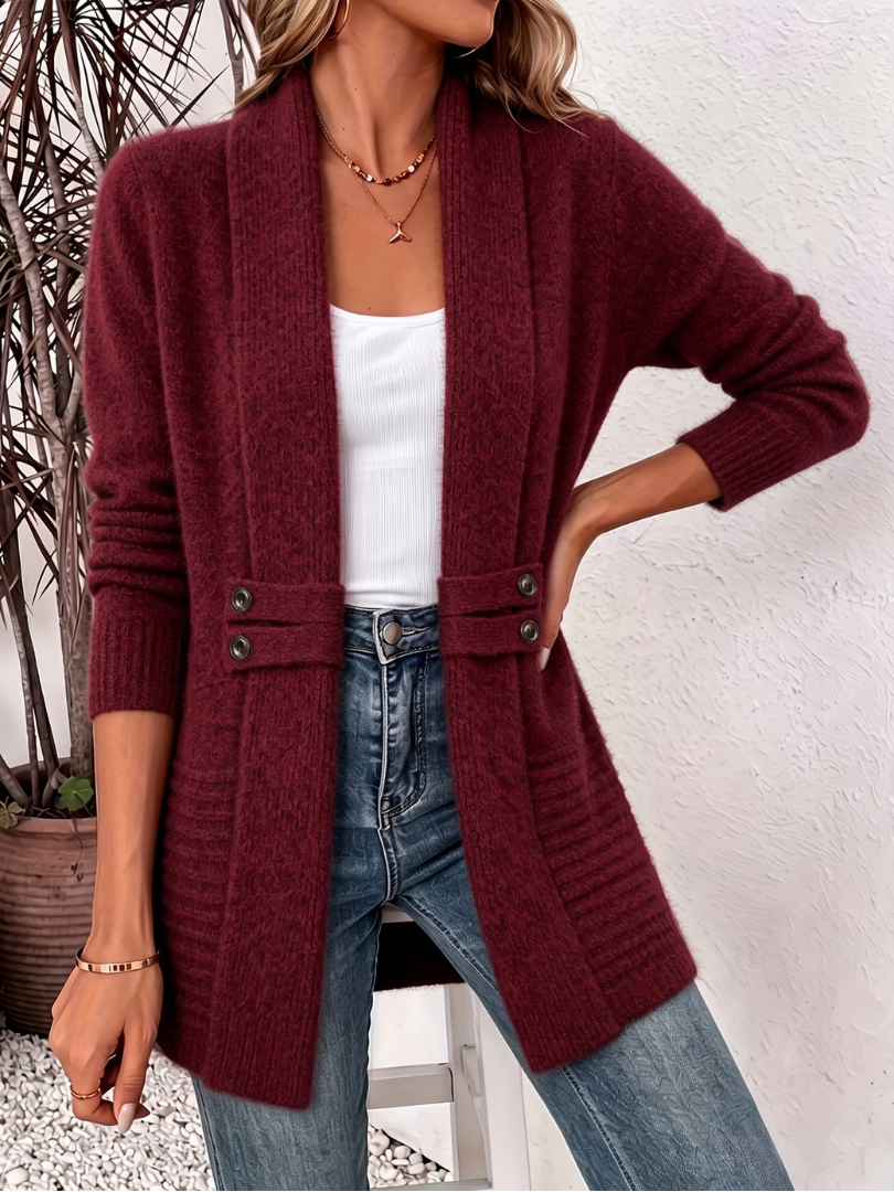 Serena | Cardigan Avvolgente in Maglia Traforata