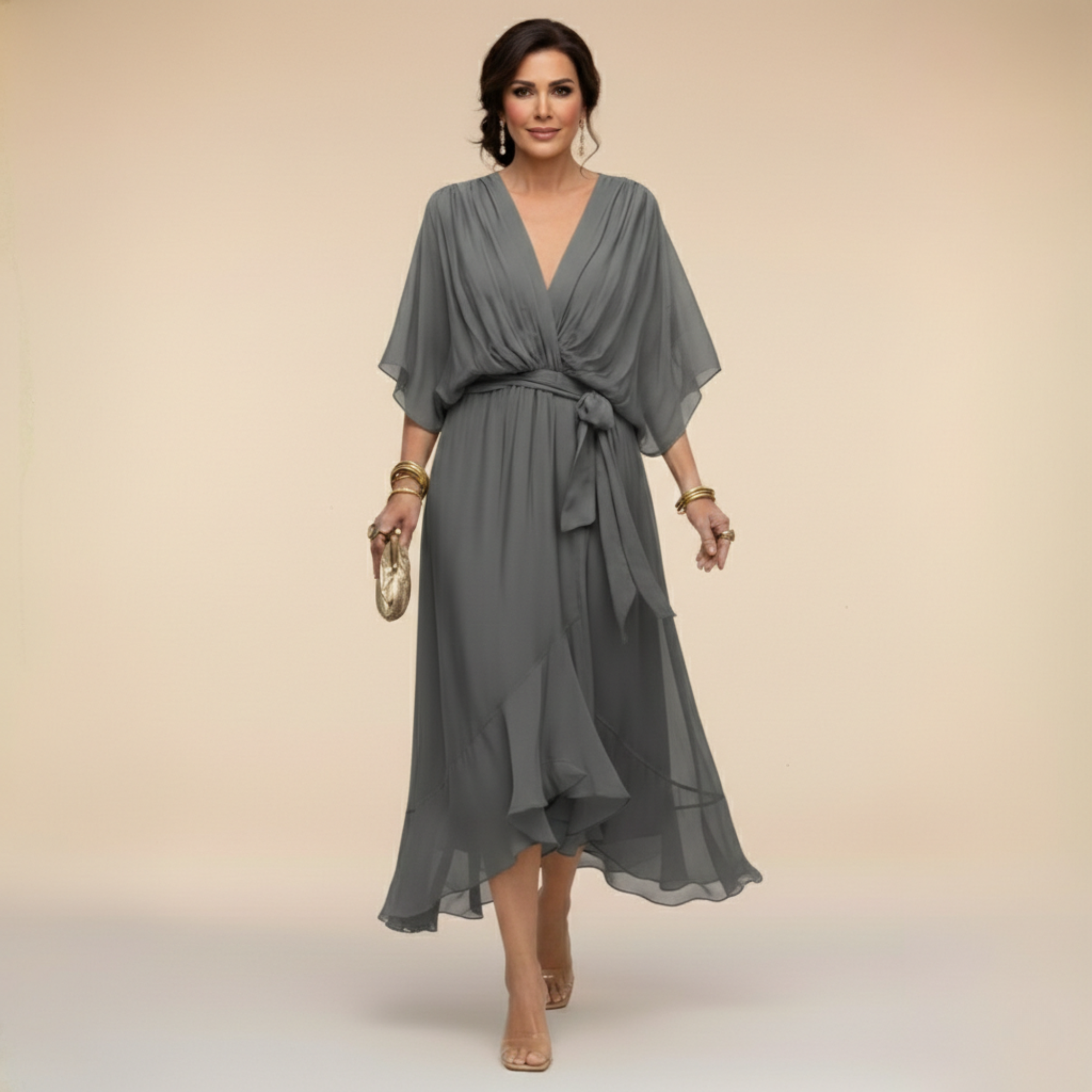 Bella - Abito Midi con Scollo a V