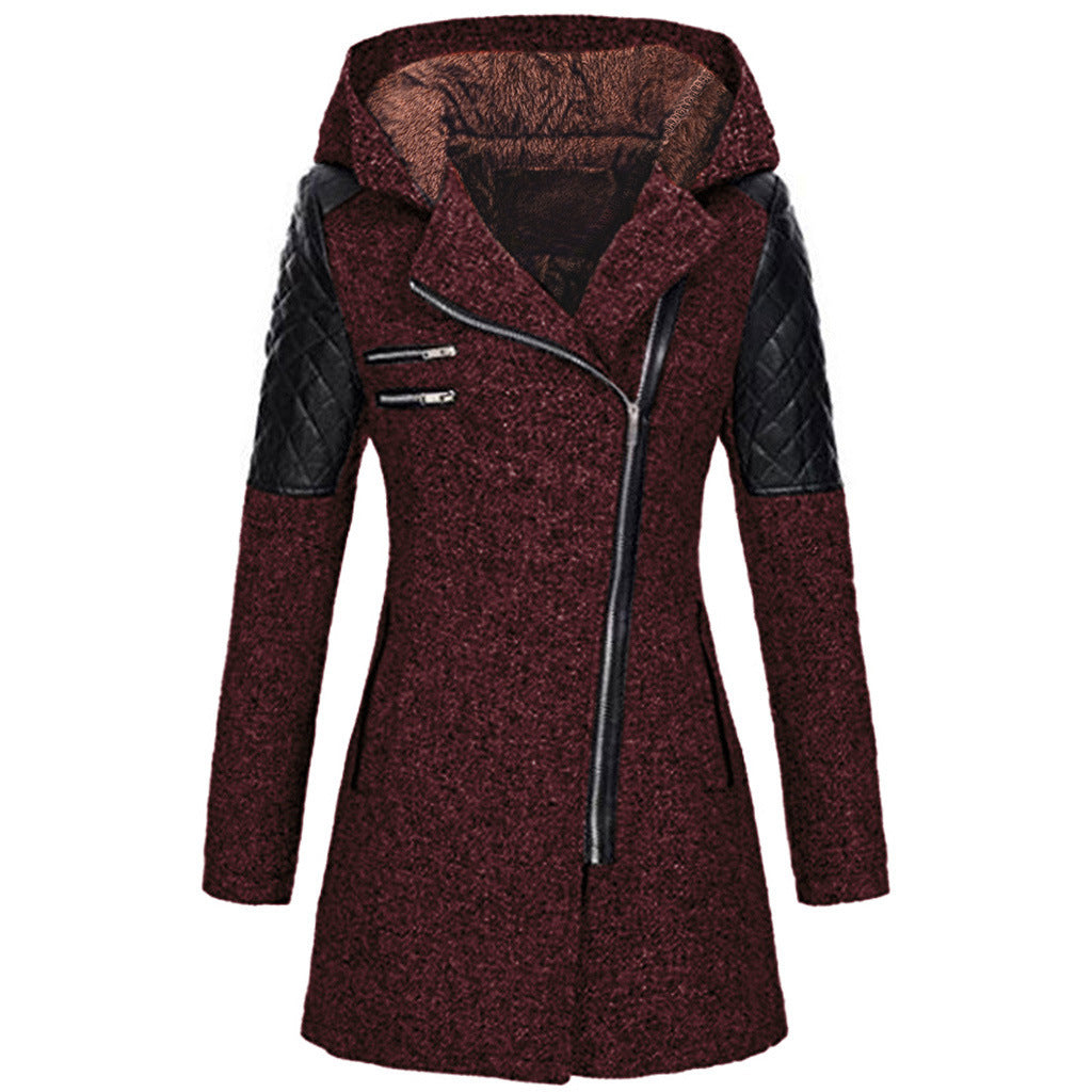 Megan - Giacca a mezza lunghezza con zip obliqua