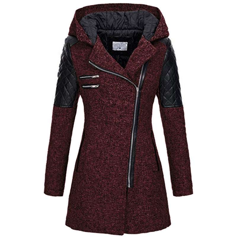 Megan - Giacca a mezza lunghezza con zip obliqua