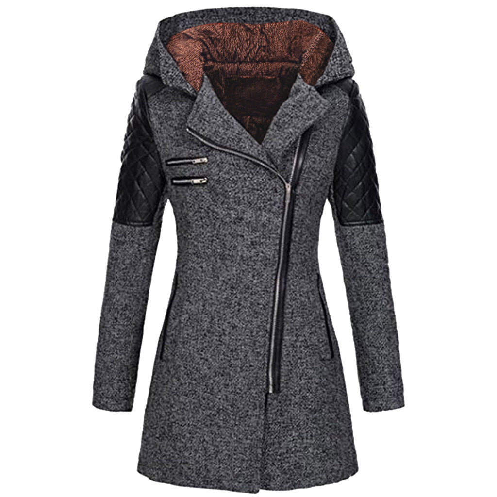 Megan - Giacca a mezza lunghezza con zip obliqua