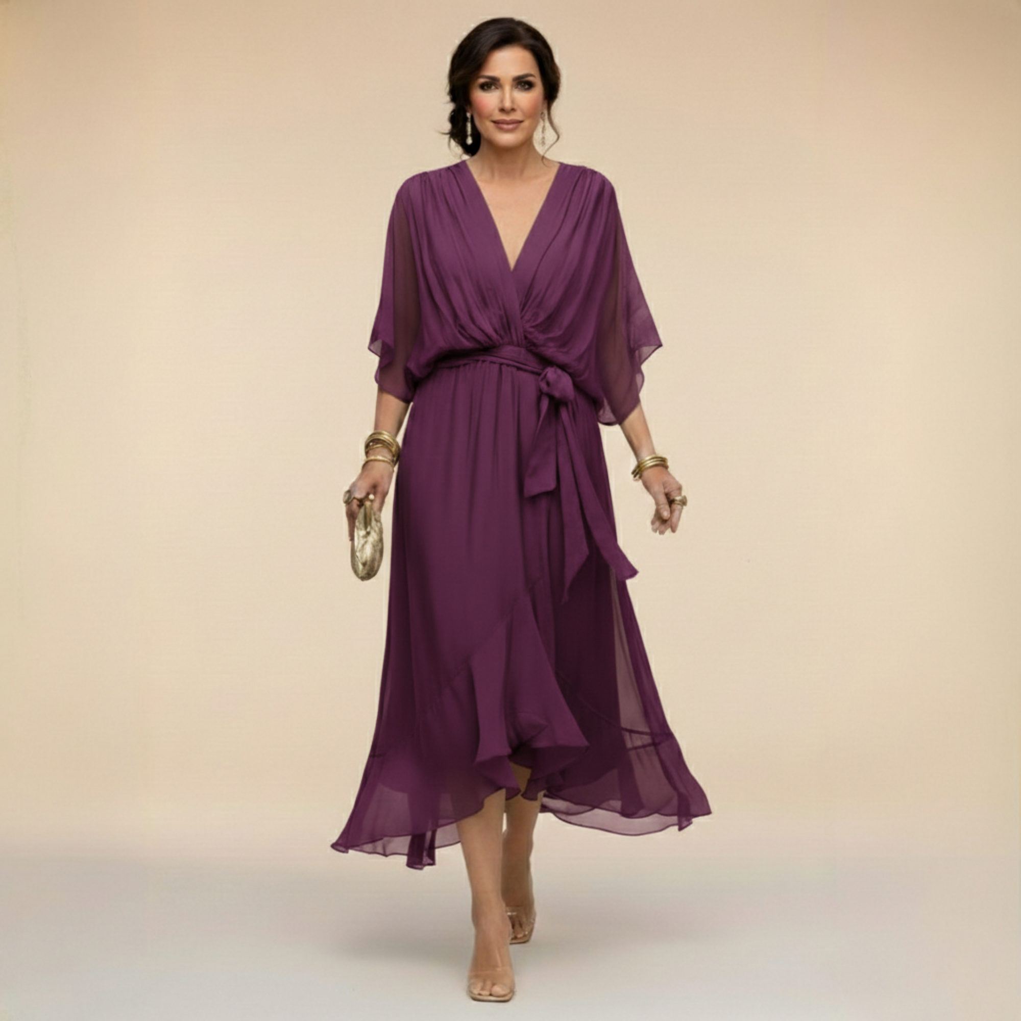 Bella - Abito Midi con Scollo a V