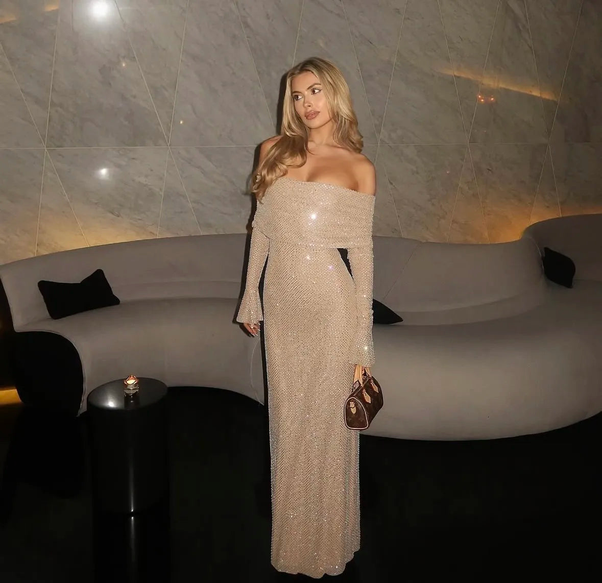 Marcella | Abito con spalline a diamante
