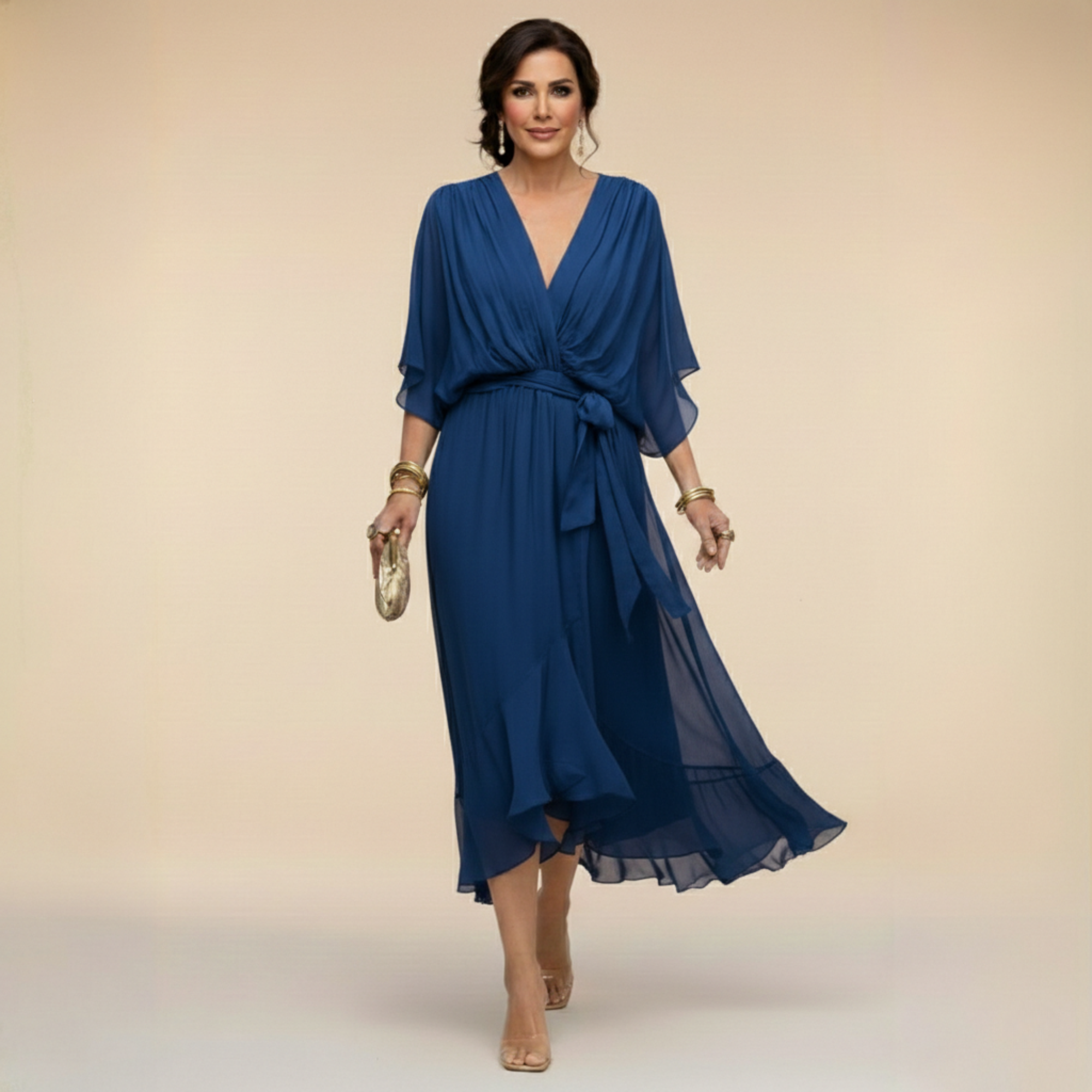 Bella - Abito Midi con Scollo a V
