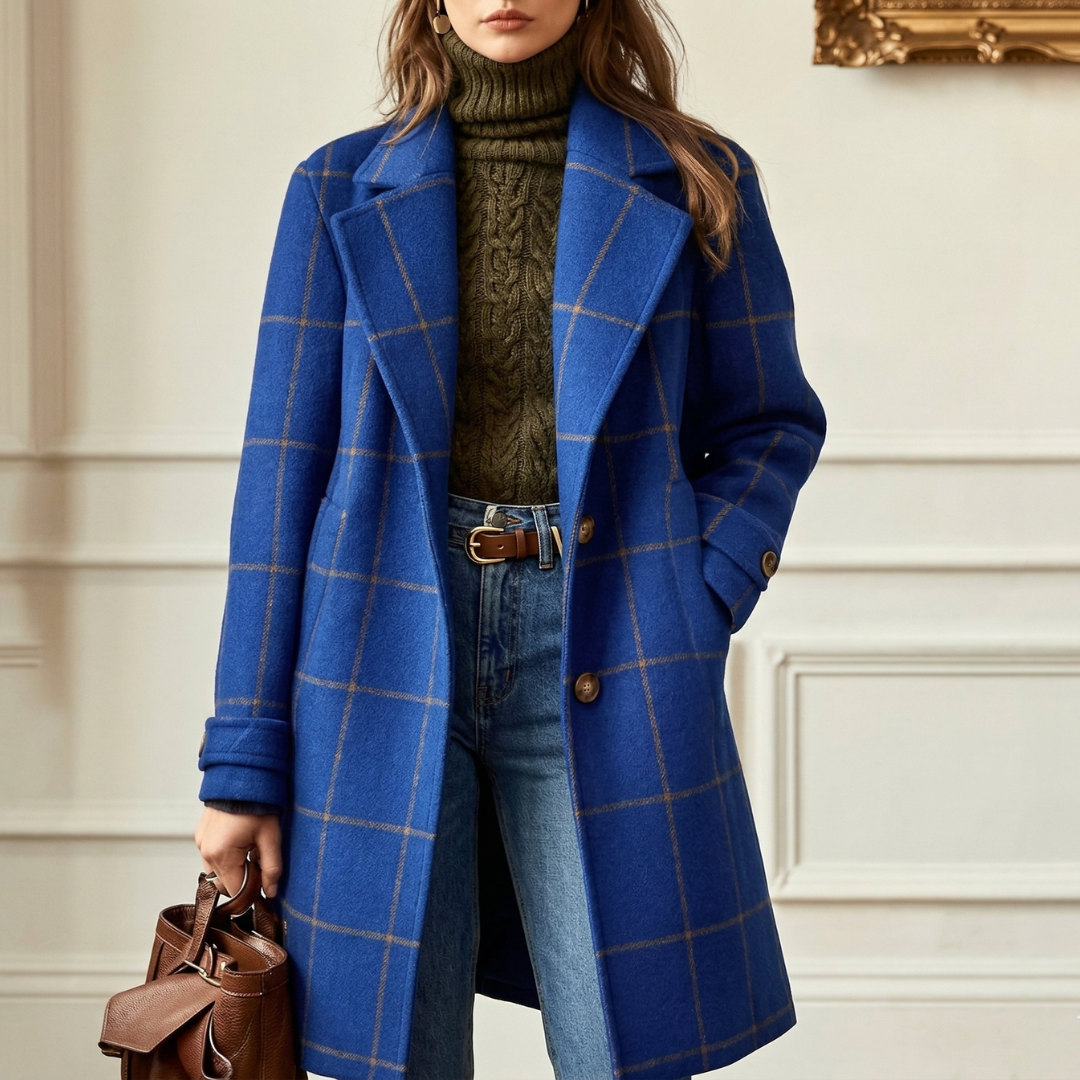 Maya - Cappotto da Donna in Tweed a Quadri Classico