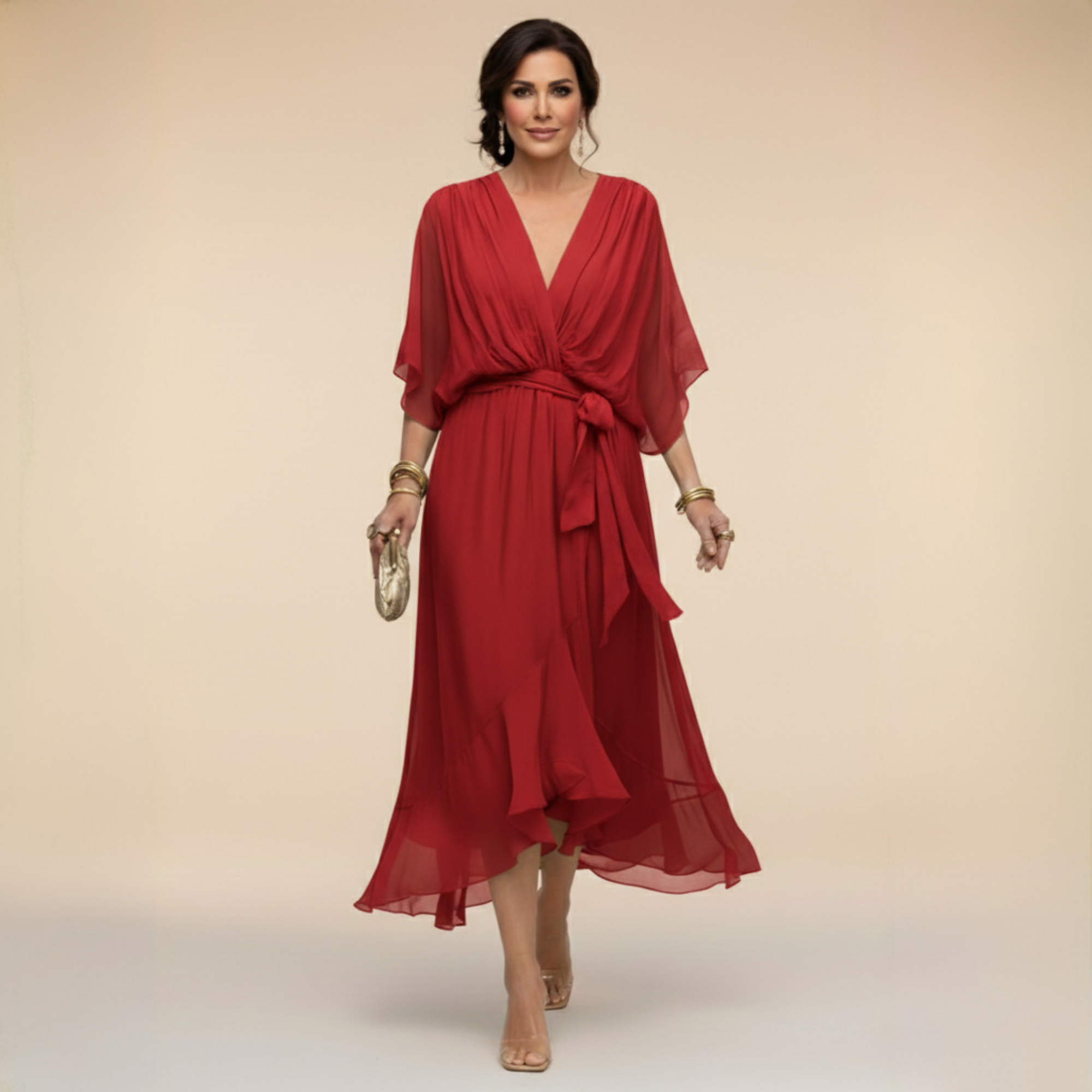 Bella - Abito Midi con Scollo a V