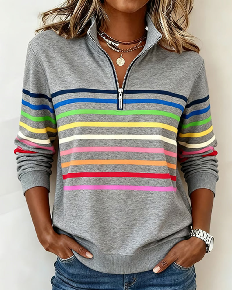 Marie | Maglione Casual a Righe Colorate