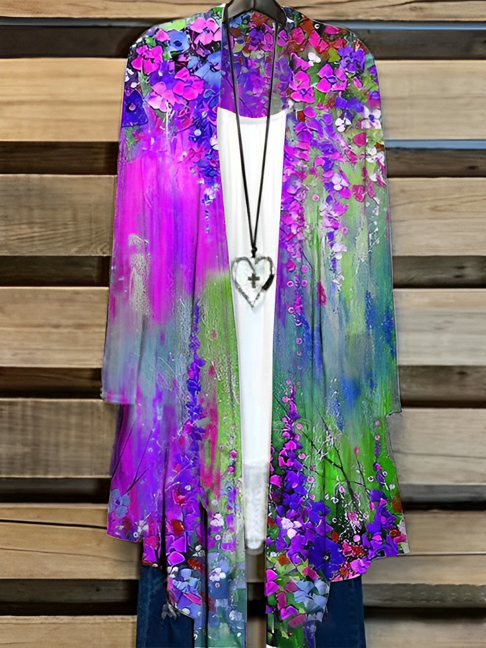 Linda Cardigan con pittura