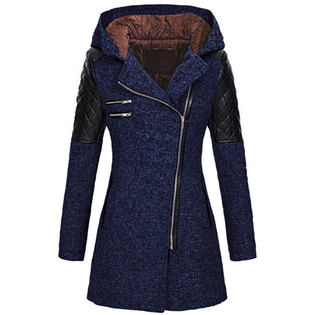 Megan - Giacca a mezza lunghezza con zip obliqua
