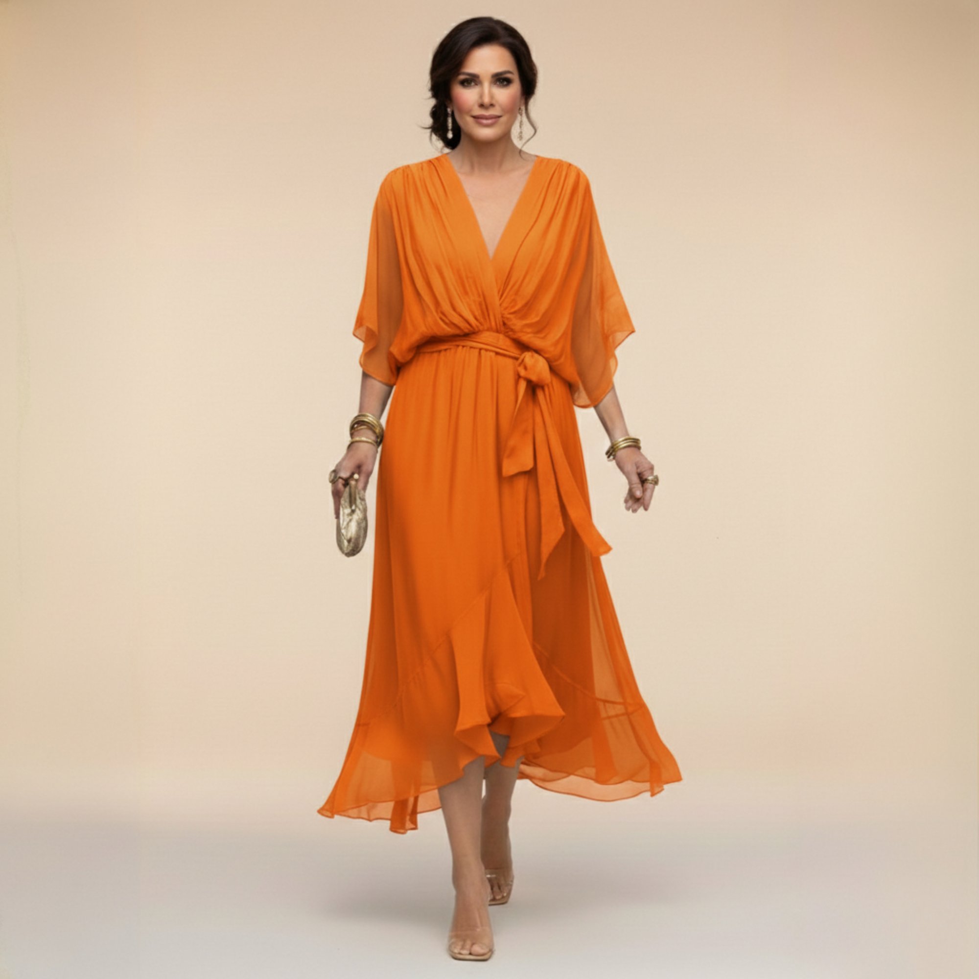 Bella - Abito Midi con Scollo a V