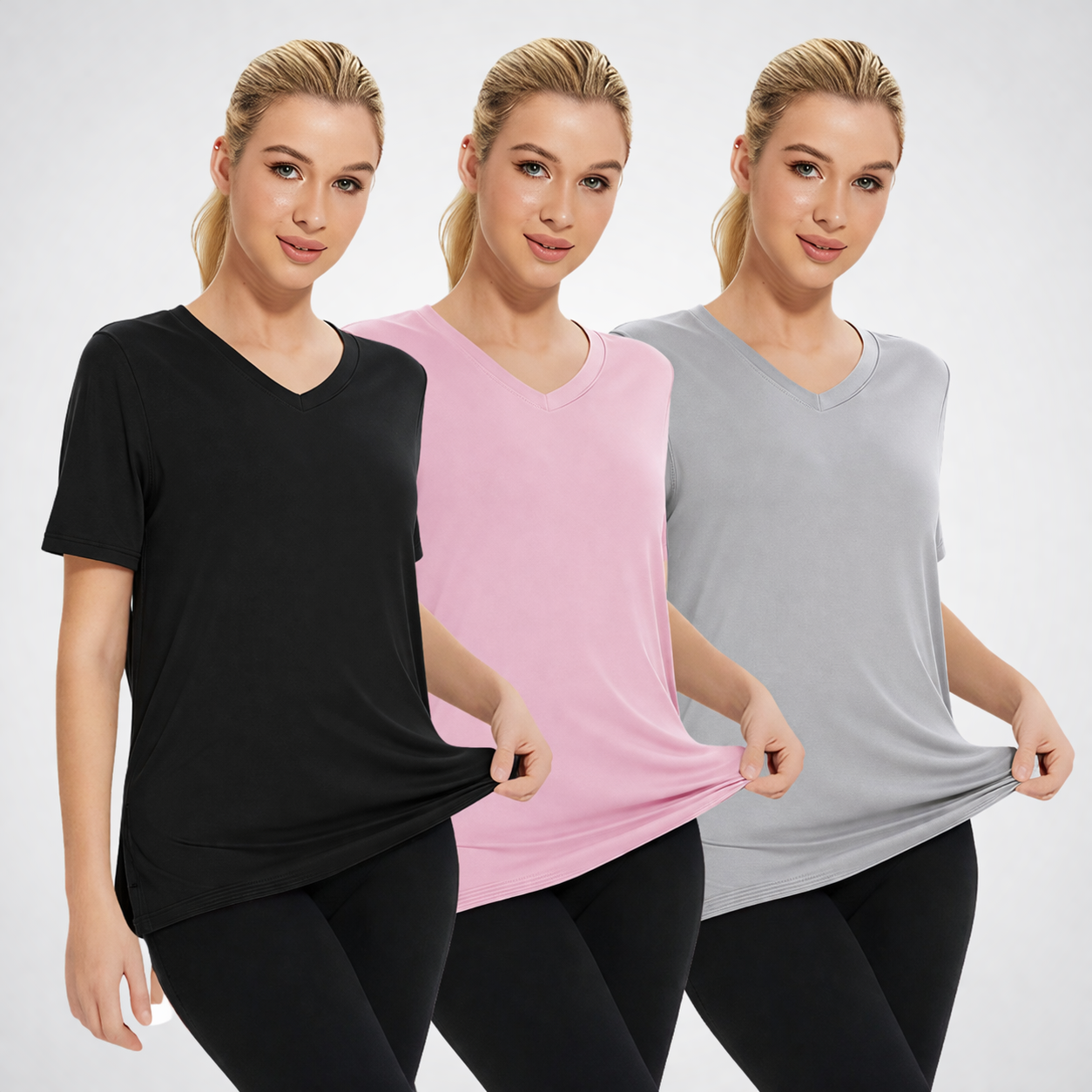 SELENA™ - T-Shirt Casual Vestibilità Morbida (Confezione da 3)
