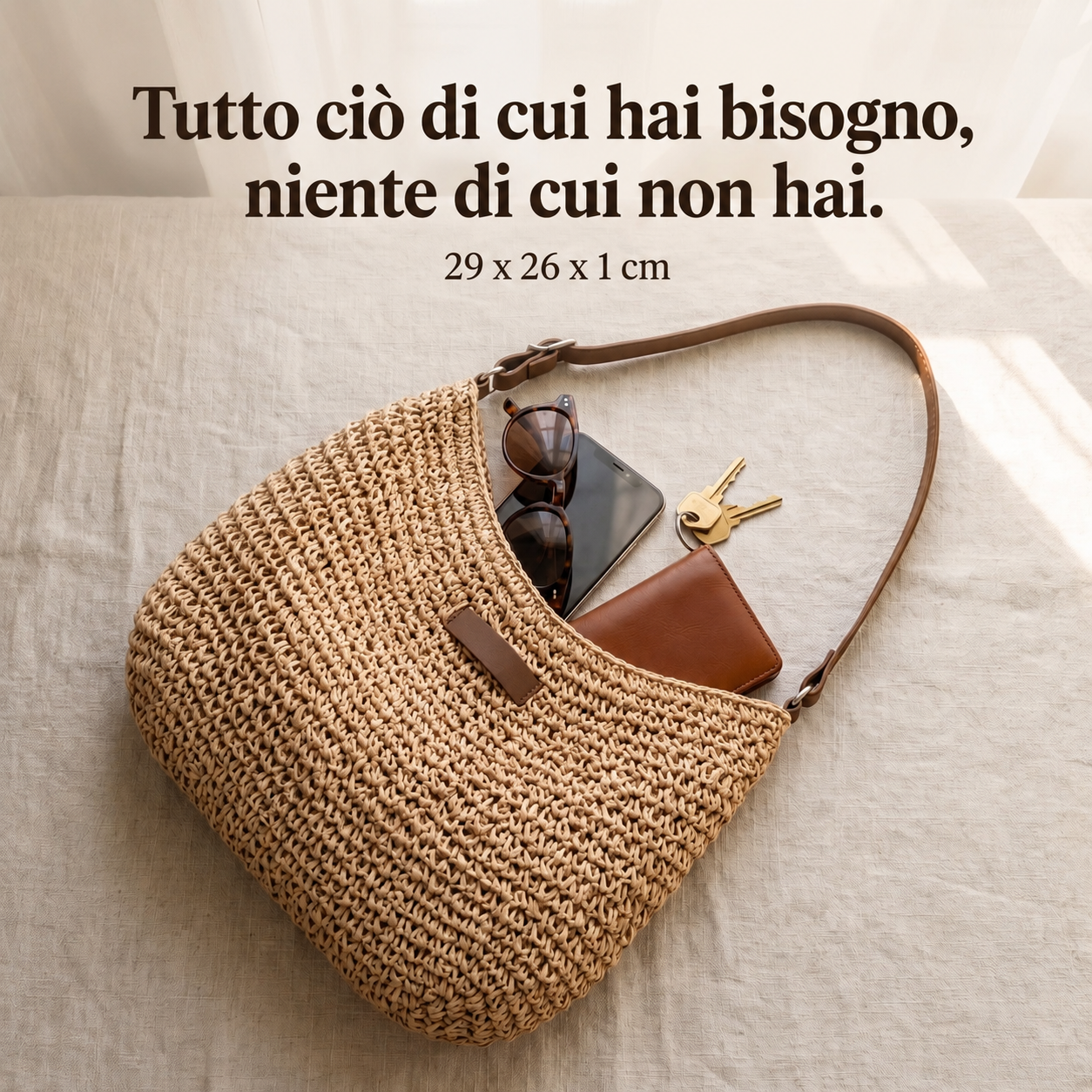 Cinzia | Borsa Intrecciata Elegante - Sabbia