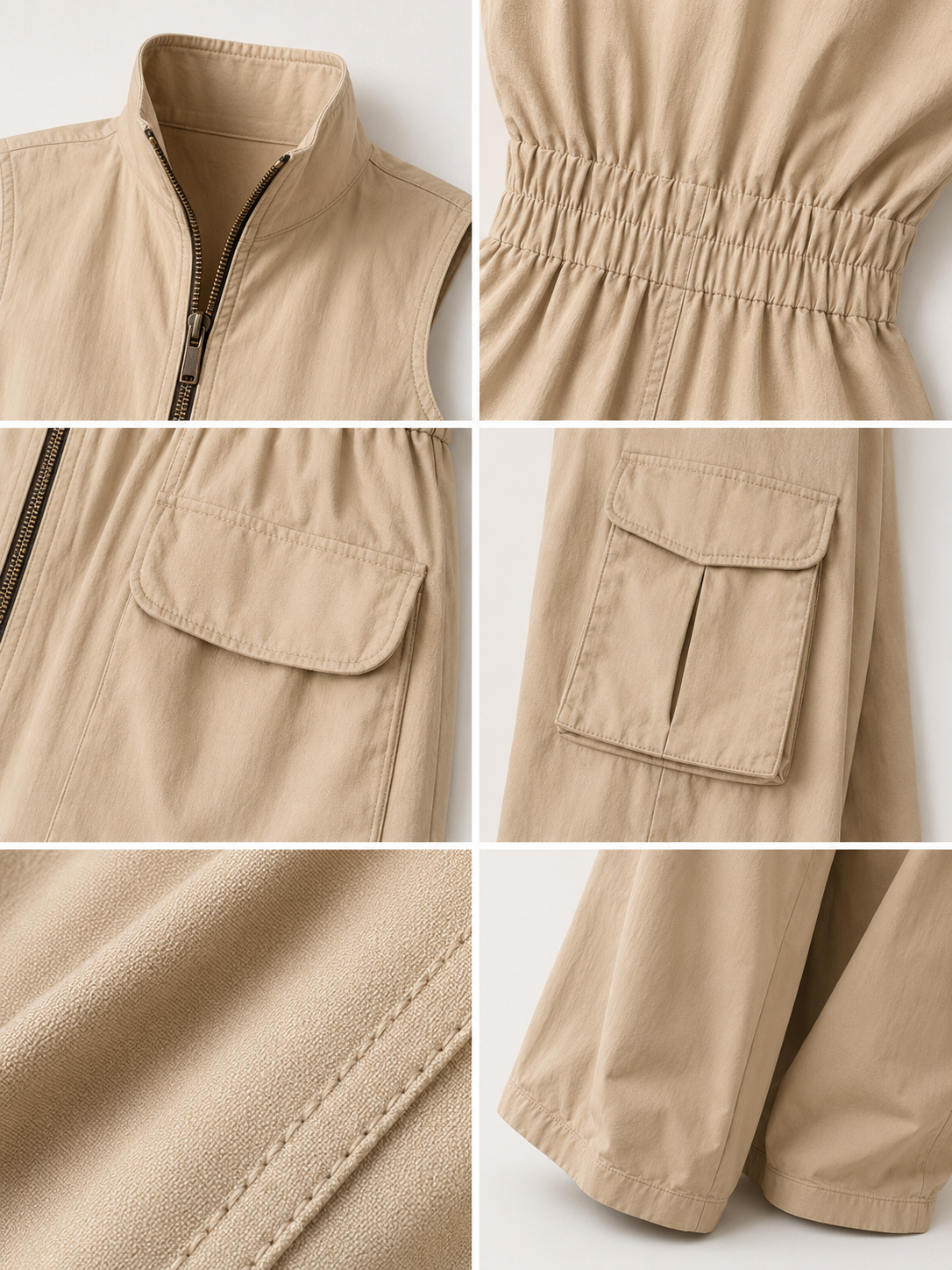 Ursula | Tuta Cargo Utility con Zip
