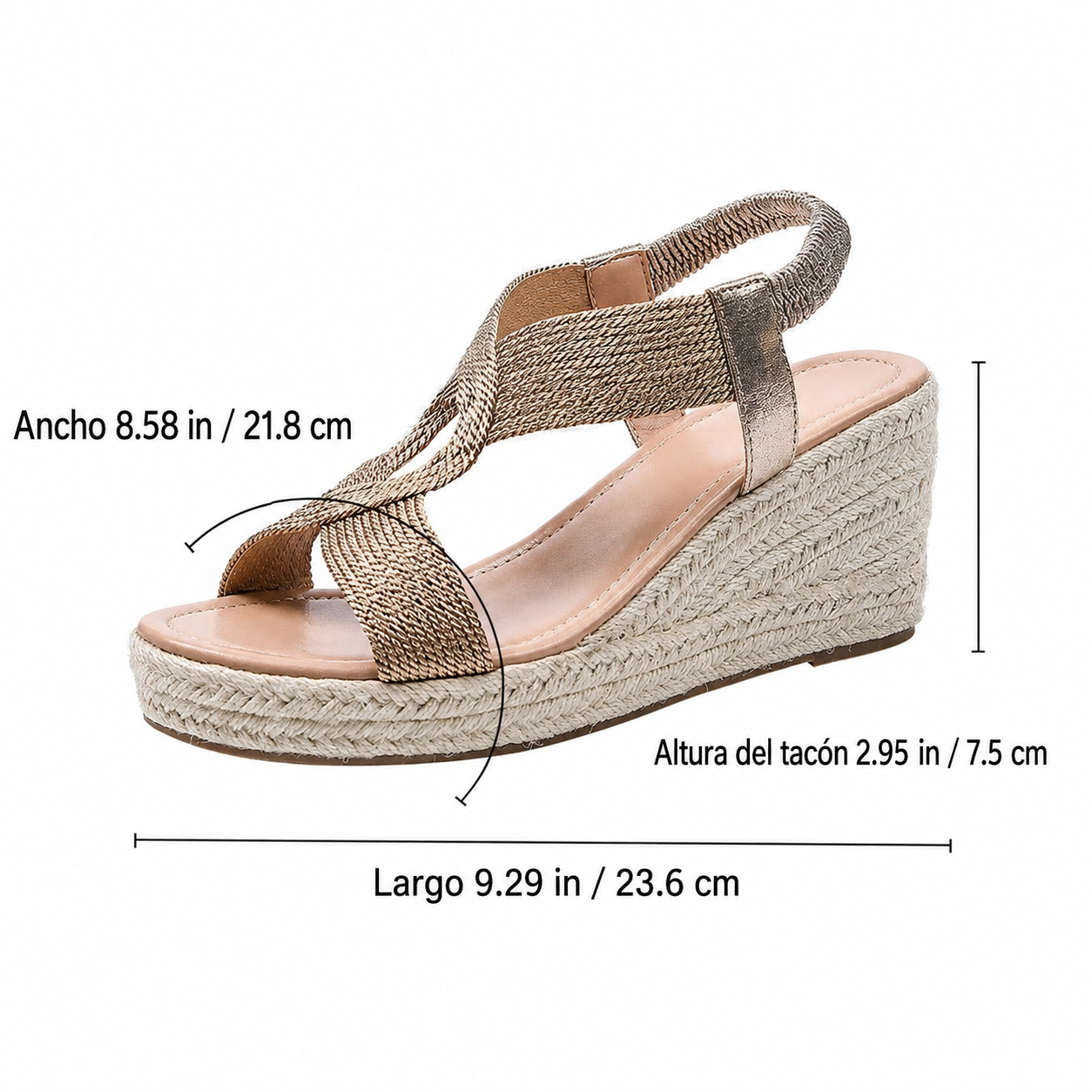 Aroa | Sandali Estivi con Zeppa Intrecciata