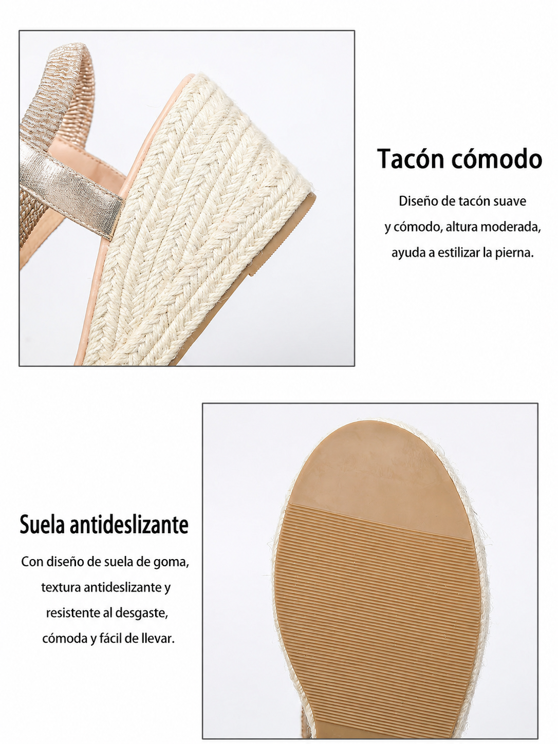 Aroa | Sandali Estivi con Zeppa Intrecciata