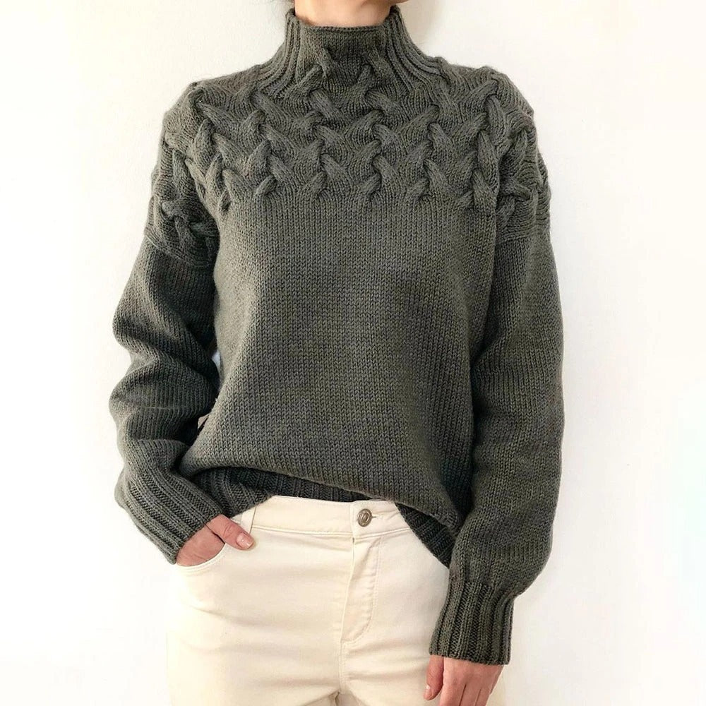 Milena - Maglione dolcevita lavorato a maglia