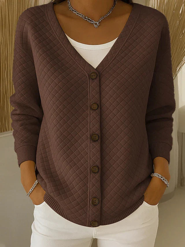 Karina | Cardigan con Bottoni Testurizzato