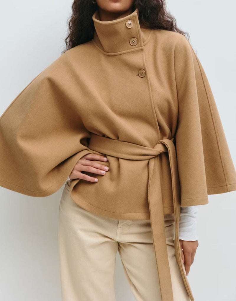 Lena | Mantella in misto lana con cintura