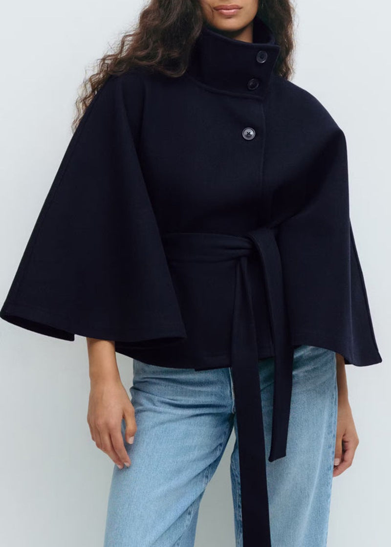 Lena | Mantella in misto lana con cintura