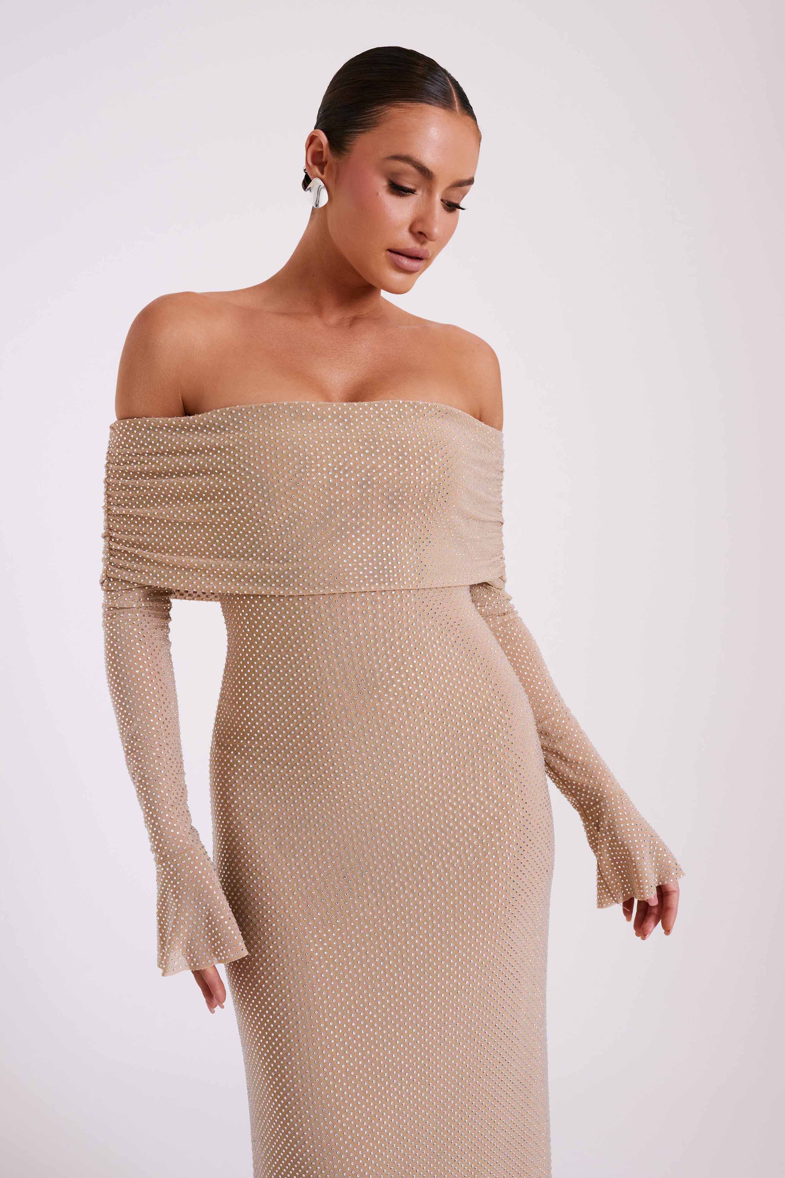 Marcella | Abito con spalline a diamante
