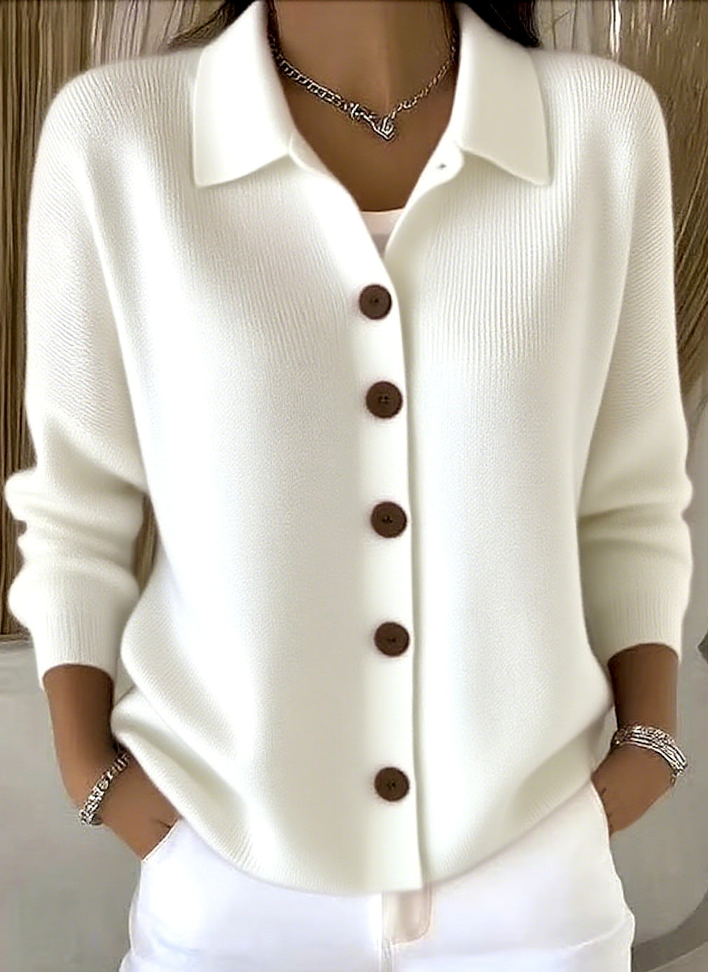 Riah™ | Cardigan in Maglia con Bottoni
