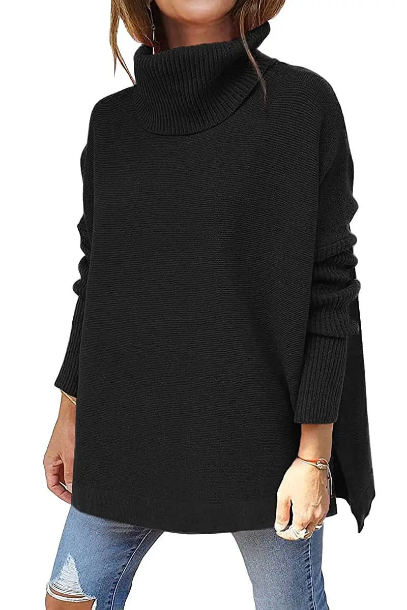 Dahiana | Maglione a maglia con scollo a tartaruga e vestibilità ampia