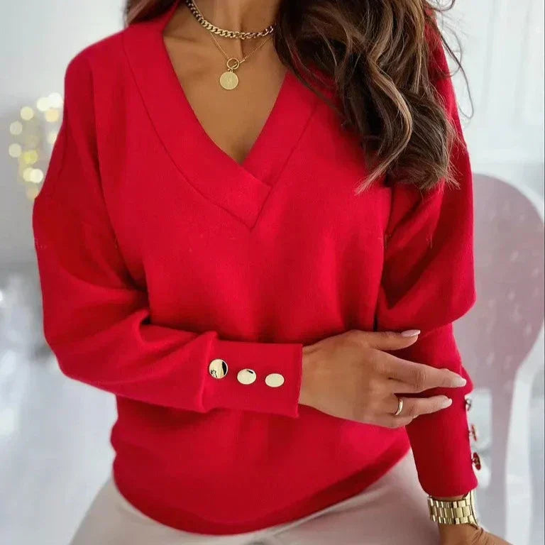 Erika - Maglia elegante con scollo a V