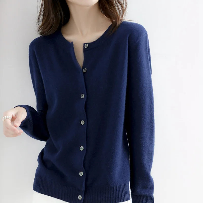 Miranda | Maglione cardigan unicolore casual