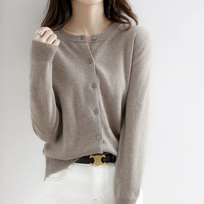 Miranda | Maglione cardigan unicolore casual